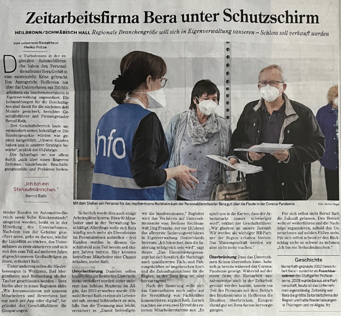 Personaldienstleister saniert sich im Schutzschirmverfahren